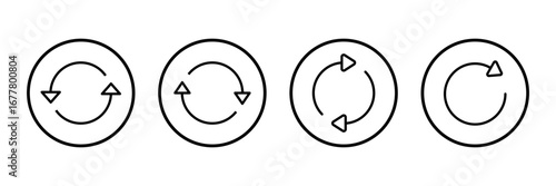 Refresh icon logo design. Reload sign and symbol. Update icon.