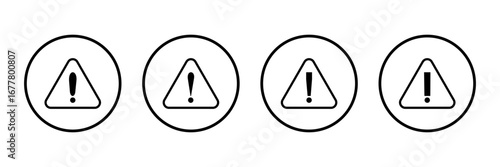 Exclamation danger icon logo design. attention sign and symbol. attention sign