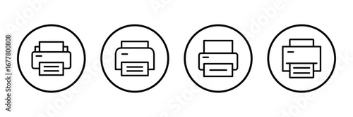 Print icon logo design. printer sign and symbol