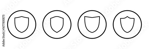 Shield icon logo design. Protection icon. Security sign and symbol