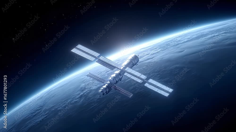 Spectacular View of International Space Station Above Earth Spectacular View of International Space Station Above Earth