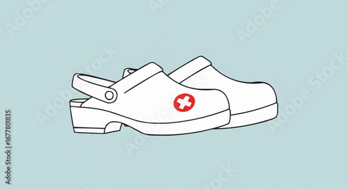 Health, medicine and nursing vector  shop comfortable medical clogs for nurses and doctors best hospital footwear professional shoes online now