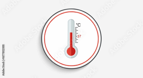 Health, medicine and nursing vector  temperature check thermometer celsius health medical fever measurement body heat illness indicator concept