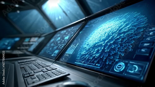 Future Tech Center Console Holographic Image