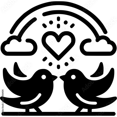 Herz und Liebesvögel-Icon - 6