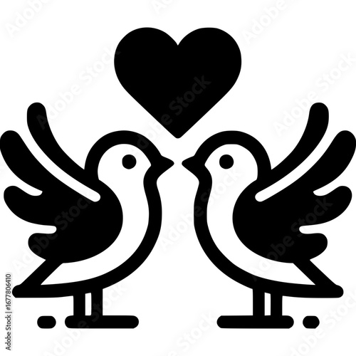 Herz und Liebesvögel-Icon - 7