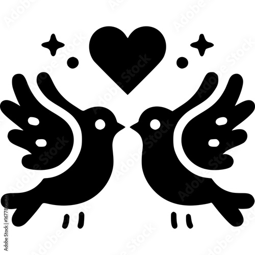 Herz und Liebesvögel-Icon - 9
