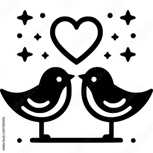 Herz und Liebesvögel-Icon - 8