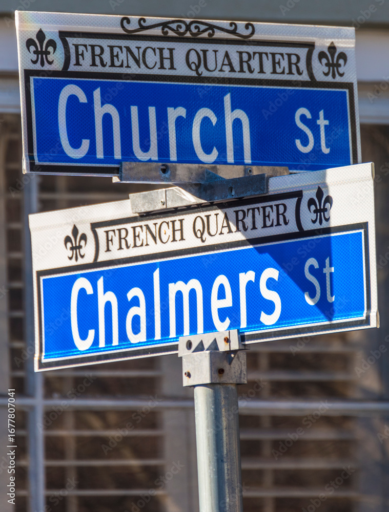 Fototapeta premium street sign in Charleston South Carolina