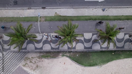 Aerial view of Sao Conrado Beach, Rio de Janeiro, Brazil. 