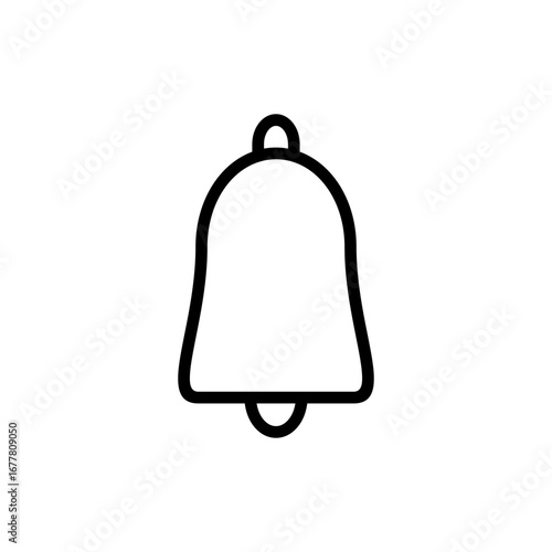 Bell icon symbol for apps and websites. Notification sign and symbol for web site design