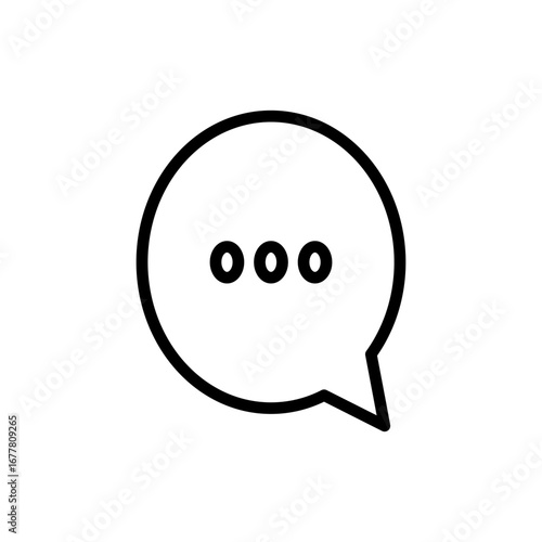 Chat icon symbol for apps and websites. speech bubble sign and symbol. comment icon. message