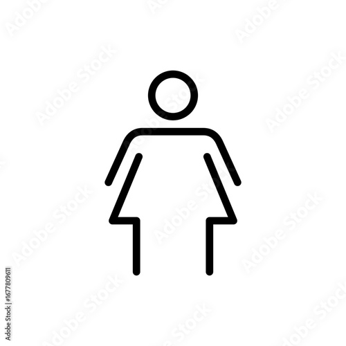 Female icon symbol for apps and websites. woman sign and symbol