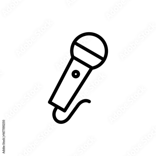 Microphone icon symbol for apps and websites. karaoke sign and symbol