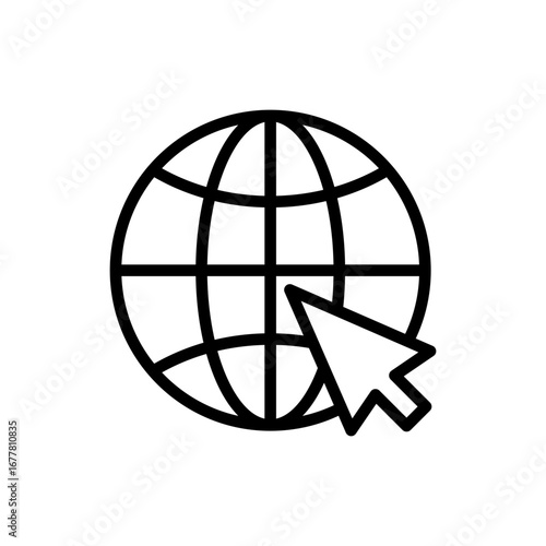 Web icon symbol for apps and websites. go to web sign and symbol. web click icon. Global search icon