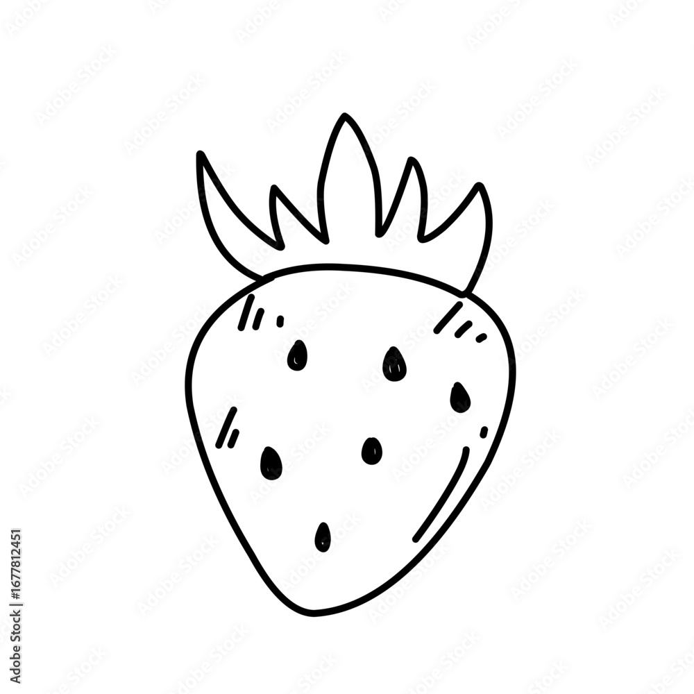 Fototapeta premium hand drawn strawberries