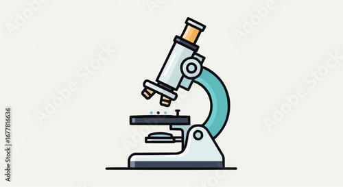 Health, medicine and nursing vector  explore science with this microscope illustration for educational and laboratory concepts and research tool image