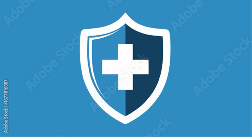 Health, medicine and nursing vector  medical health protection shield logo vector design for healthcare security and insurance company concept 100