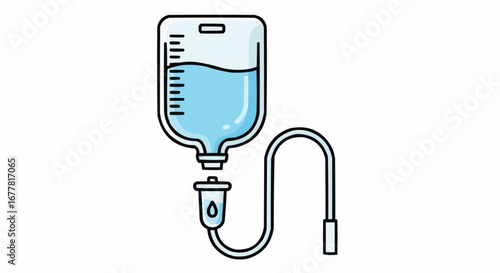 Health, medicine and nursing vector  iv therapy bag illustration for intravenous drip treatment and medical saline solution healthcare concept