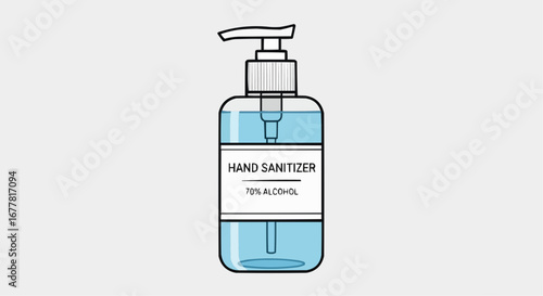 Health, medicine and nursing vector  hand sanitizer bottle vector illustration for hygiene and health related designs and medical concepts use