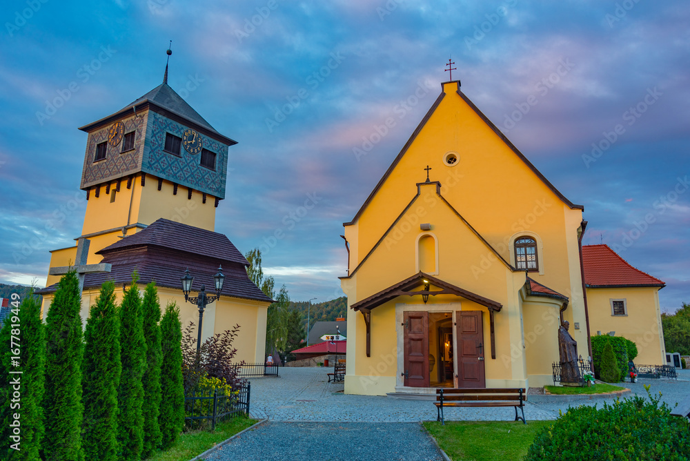 Naklejka premium St. Bartholomew the Apostle Church and skull chapel at Kudowa Zd