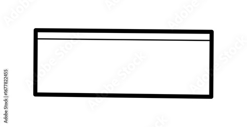 Jetted Pocket with Basic Flap technical fashion illustration. Flat apparel template front view. Women, men unisex style item CAD mockup isolated on white background