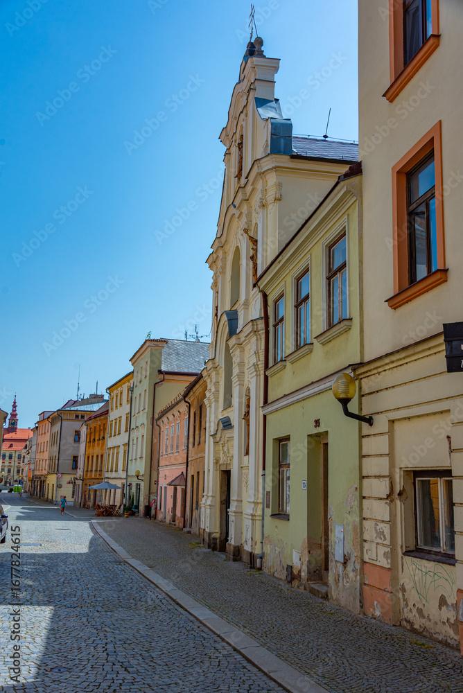 Fototapeta premium Colourful buildings in Jihlava, Czech republic