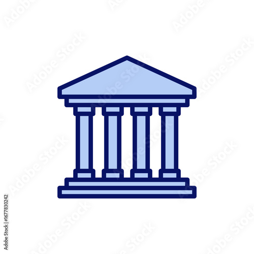 Bank icon vector. Bank sign and symbol, museum, university