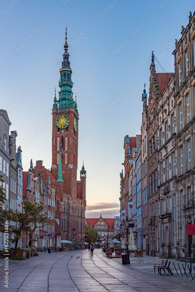 Naklejka premium Town hall in Gdansk, Poland
