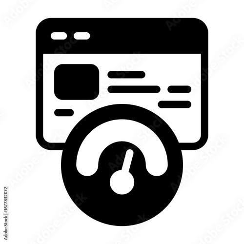 Bandwidth Semi Solid Vector Icon