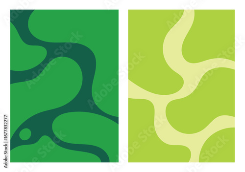 Design template blob green splash unique