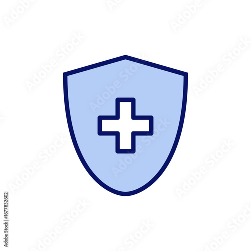 Health insurance icon vector. Insurance health document sign and symbol
