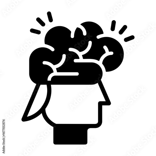 Self Reflection Semi Solid Vector Icon