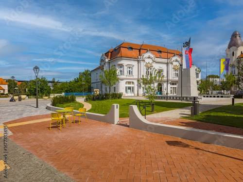 Фотография Panorama of the Slovak national uprising square in Trnava, Slova