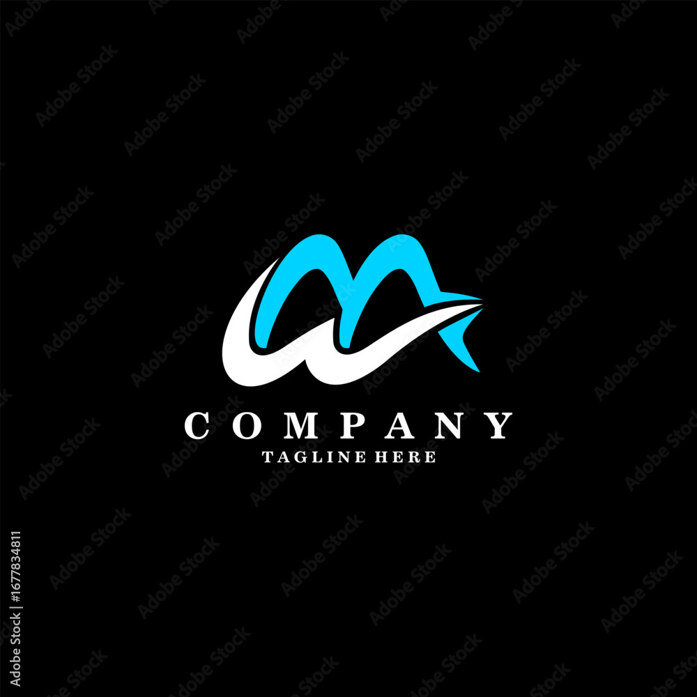 Obraz premium initial letter MW logo design vector