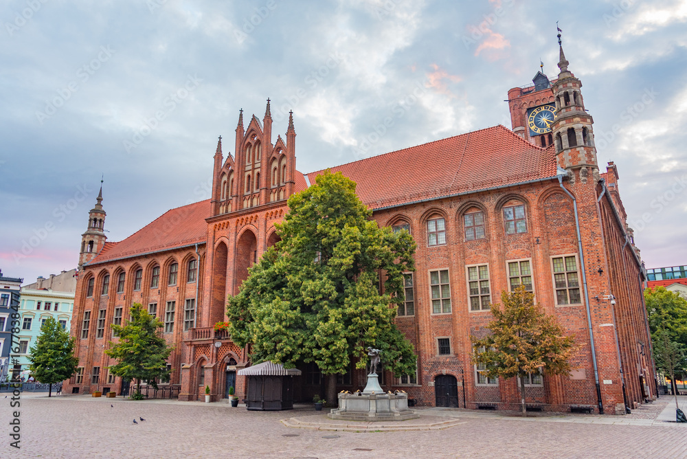 Fototapeta premium Regional Museum in Torun at the Old Town Hall, Poland