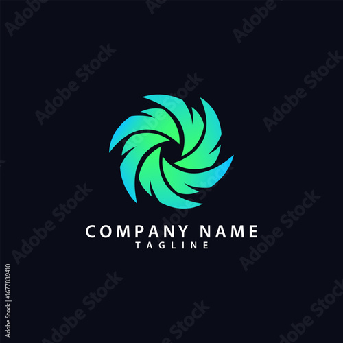 typhoon logo design vector