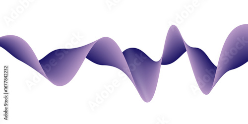 A colorful, abstract ribbon with flowing, swirling lines of blue and pink smoke