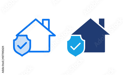 home insurance icon vector illustration. home protection sign and symbol