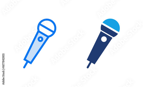 Microphone icon vector illustration. karaoke sign and symbol