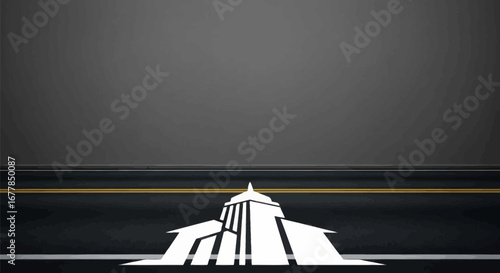 Modern City Skyline Silhouette.