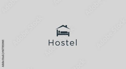 Hostel Logo Design Simple and Modern.