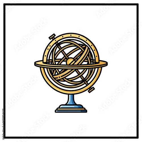 armillary sphere an old astronomical tool illustrating history of science perfect for educational material and knowledge.