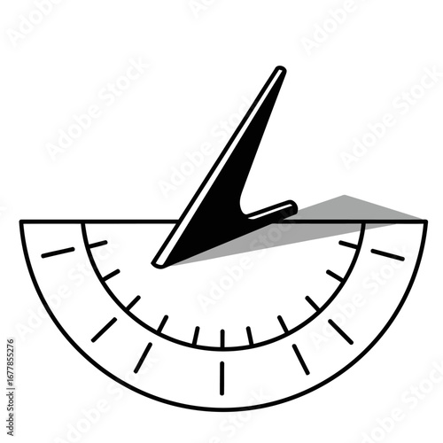 sundial shadow indicates time a graphic element representing antiquity accuracy precision in timekeeping