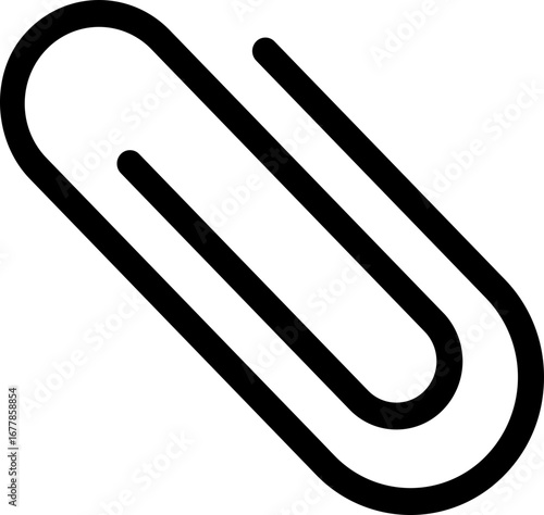Single Black Paper Clip