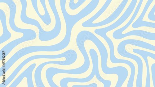 Abstract horizontal background with colorful waves.Style retro 60s, 70s