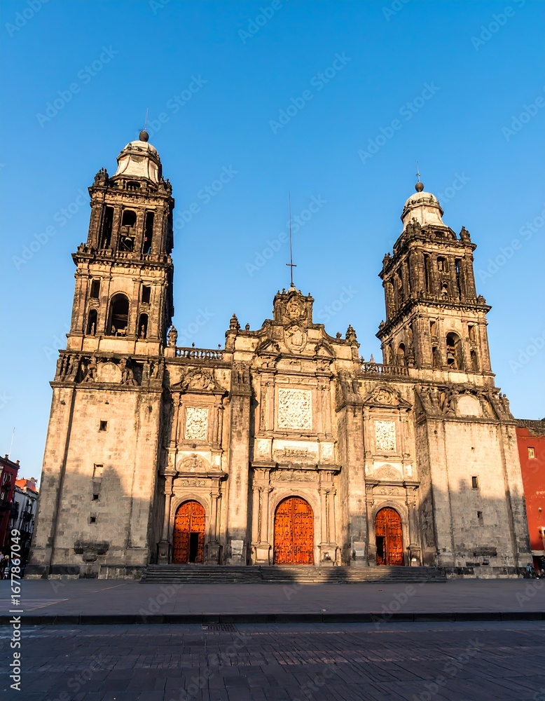 Fototapeta premium Front facade of a cathedral