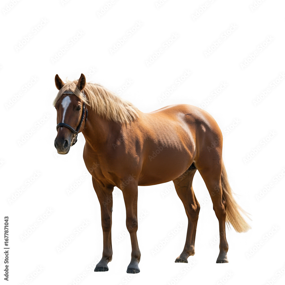 Obraz premium Majestic horse isolated on transparent background transparent background