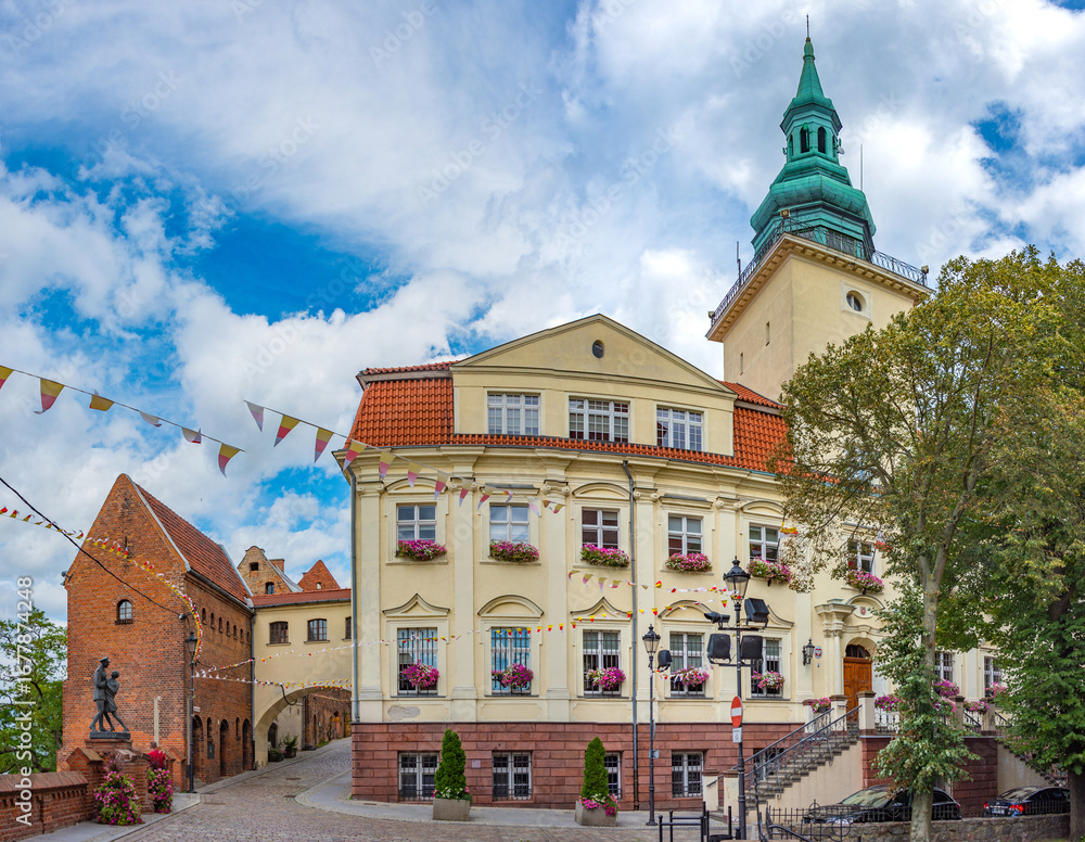Obraz premium Old houses in the center of Grudziadz, Poland