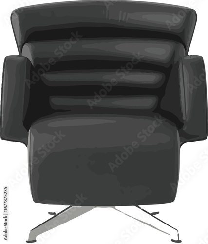 black leather armchair